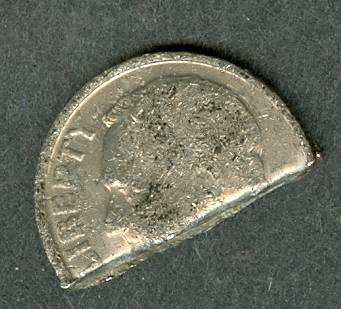 Roosevelt-Dime-Chopped-In-Half